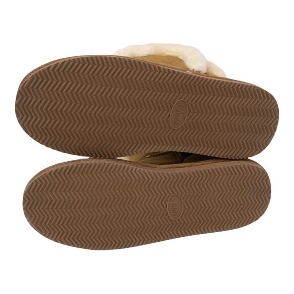 Apres Lamo Chestnut brown Faux Fur Trim Terrace Lace Accent Winter Boots 9 - Picture 8 of 10